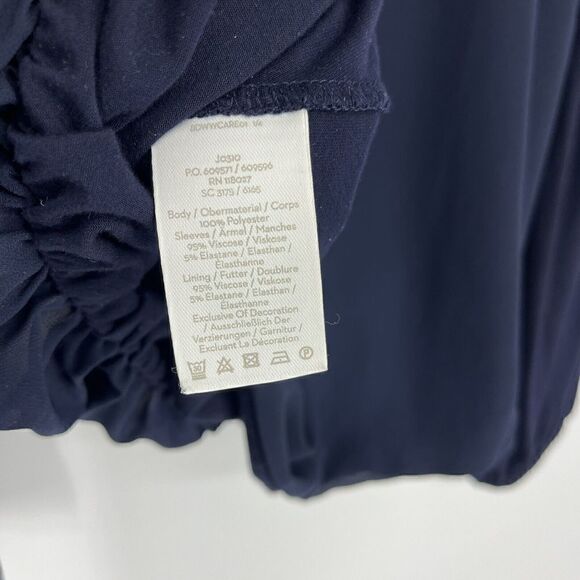 Boden Top Size 6 Womens Navy Tori Star Embroidered Shirt Long Sleeve Stretch - Picture 6 of 7